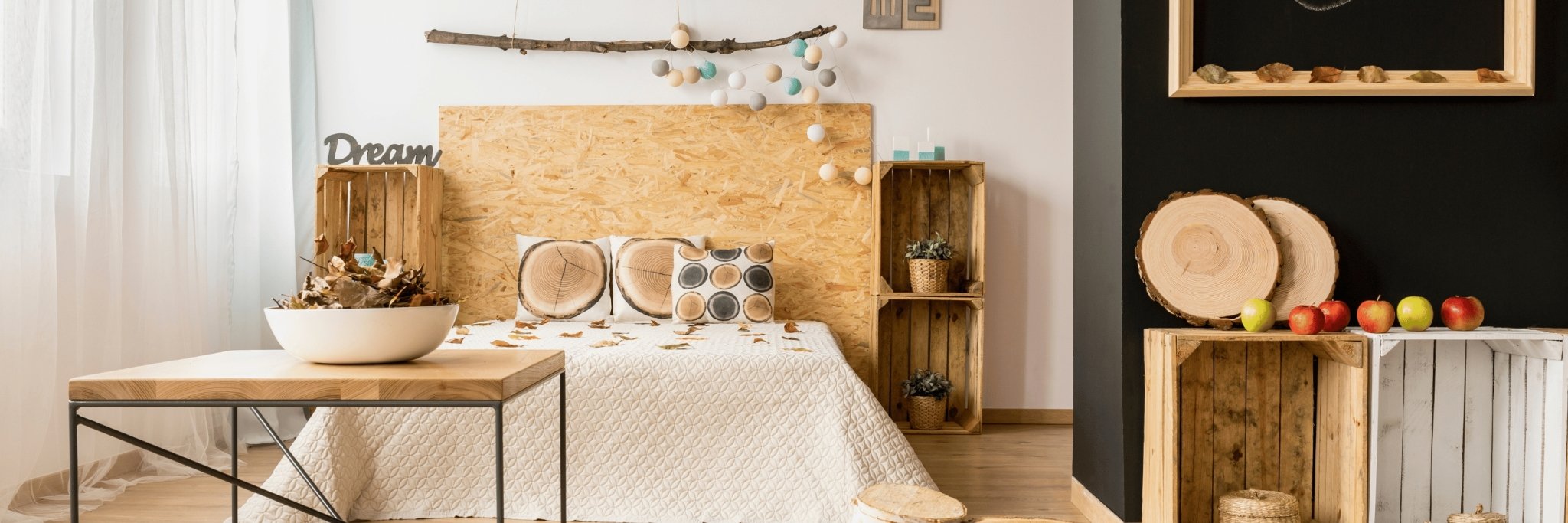 décoration en bois dans une cuisine