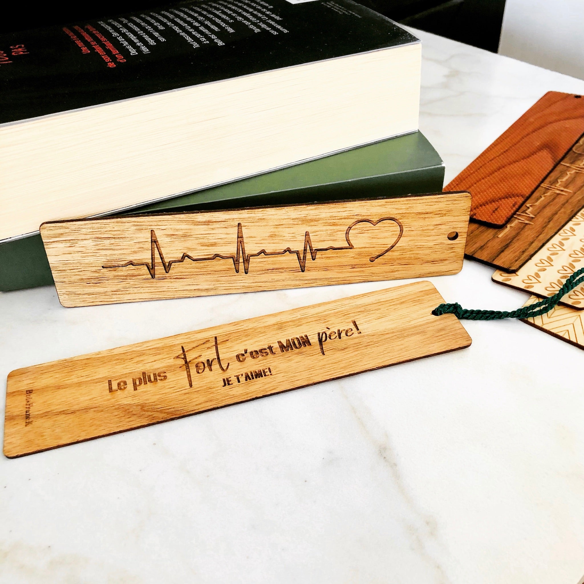 Cadeau pour papa- fête des pères- signet en bois personnalisé-boisfranck.