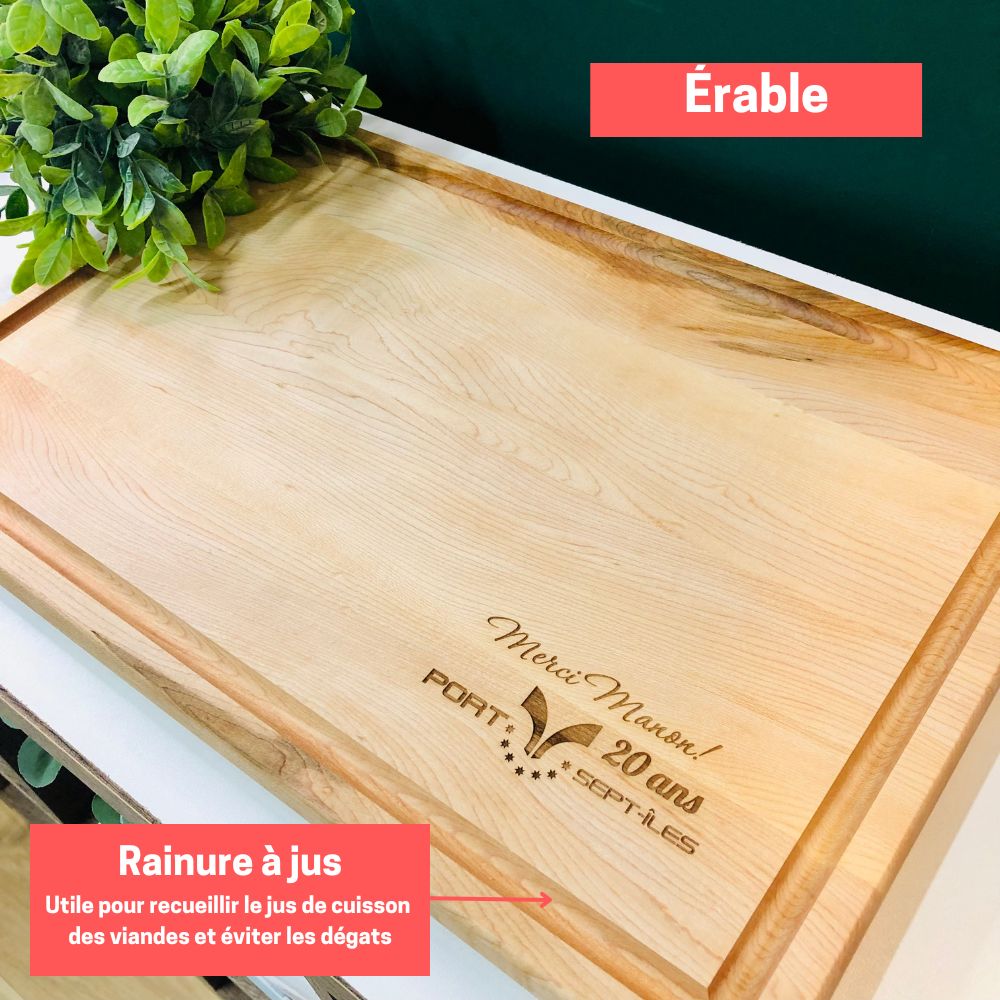 Cadeau de remerciement pour employé- planche à découper personnalisée-BoisFrancK