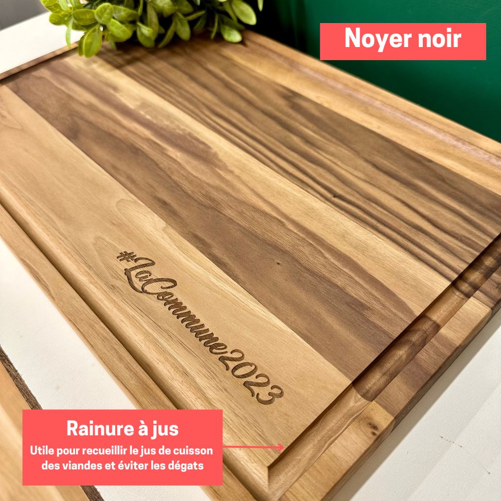 Cadeau de Noël pour employé- planche à découper personnalisée-BoisFrancK