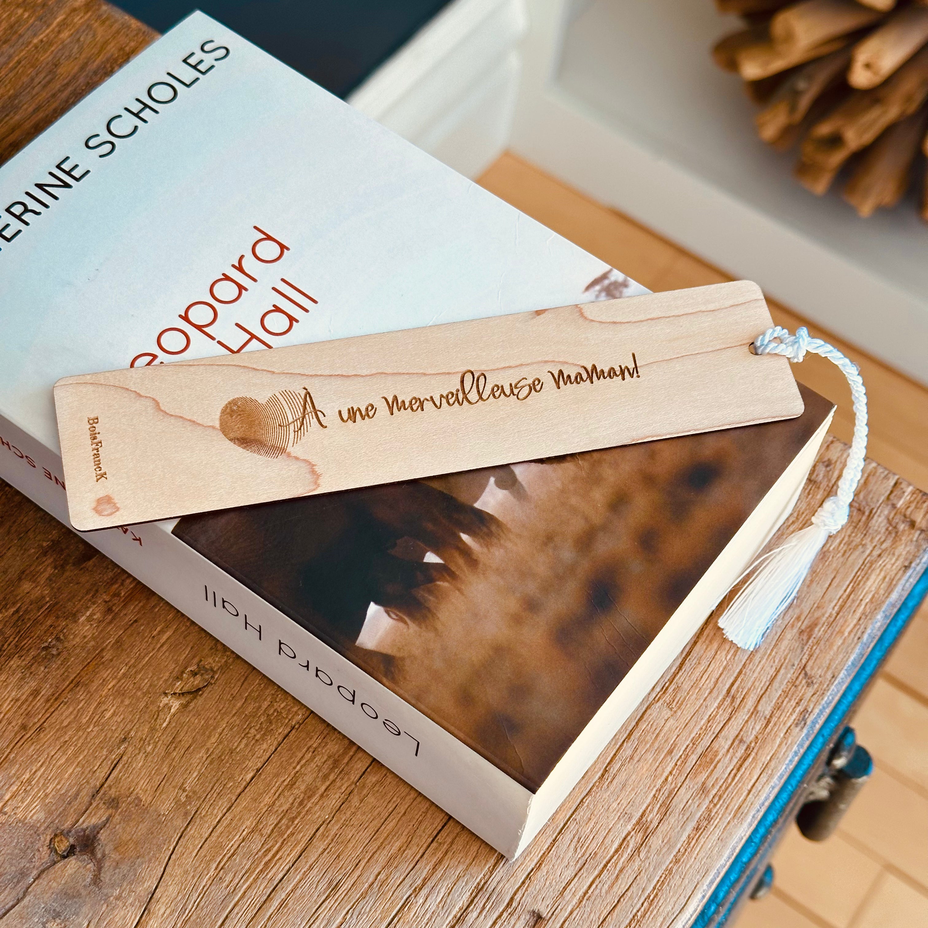 Cadeau fête des mères personnalisés - signet en bois- BoisFranck