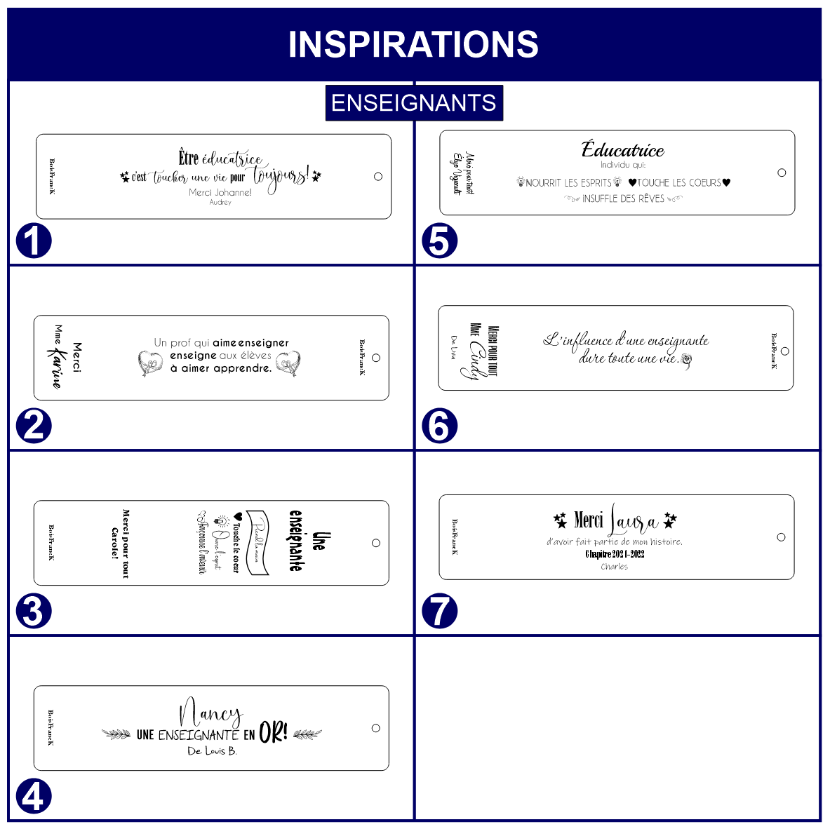 Signet personnalisé pour livre en bois
