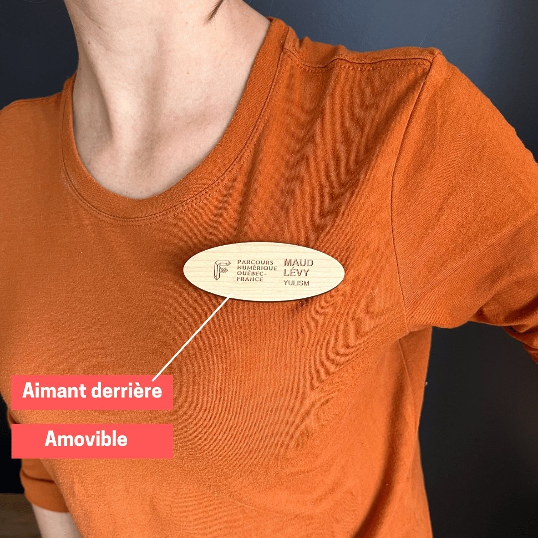 Épinglettes pour vêtement avec aimants personnalisées-vue sur vêtement-BoiSFrancK