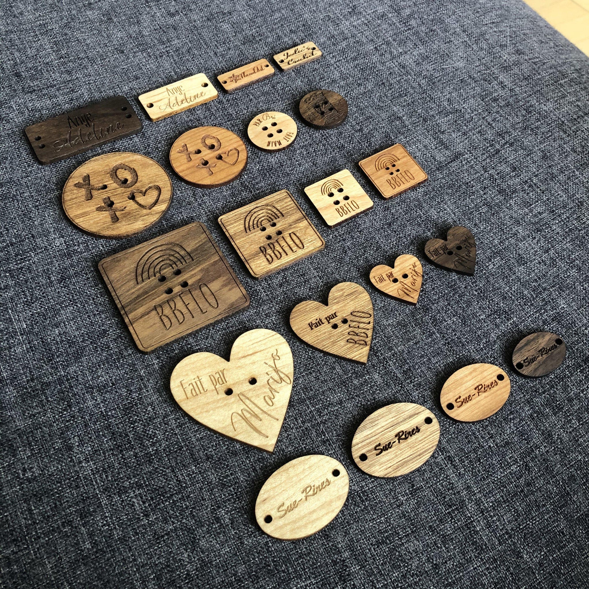 Étiquettes en bois personnalisées pour la décoration de mariage ou