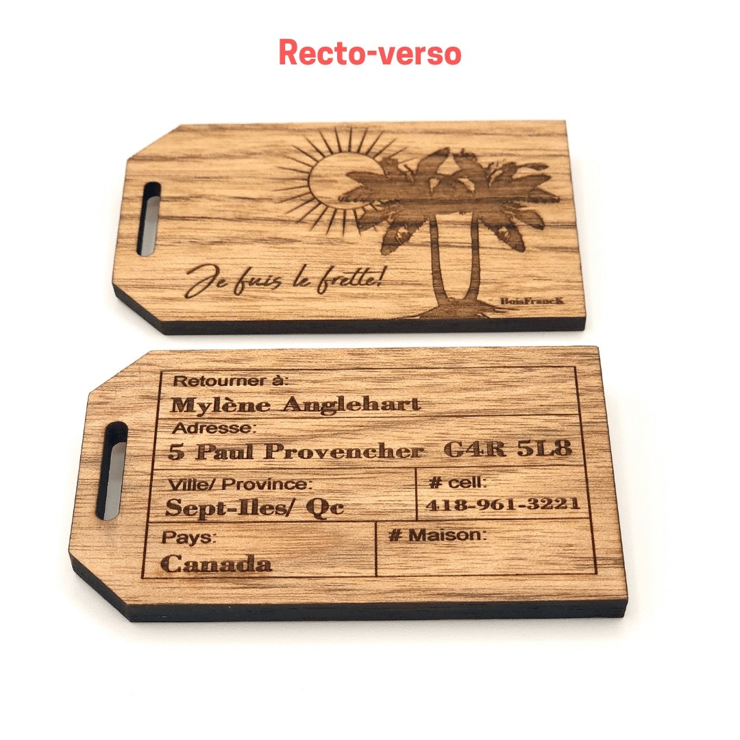 Recto-verso de l_etiquette a valise personnalisee-BoisFrancK