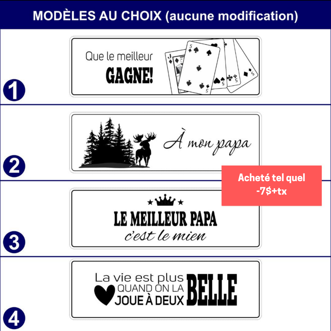 Modèle au choix pour la personnalisation- jeu de crible en noyer noir- BoisFrancK