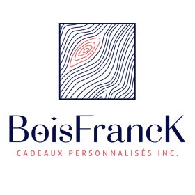 Logo BoisFrancK Cadeaux Personnalisés Inc. sur fond blanc