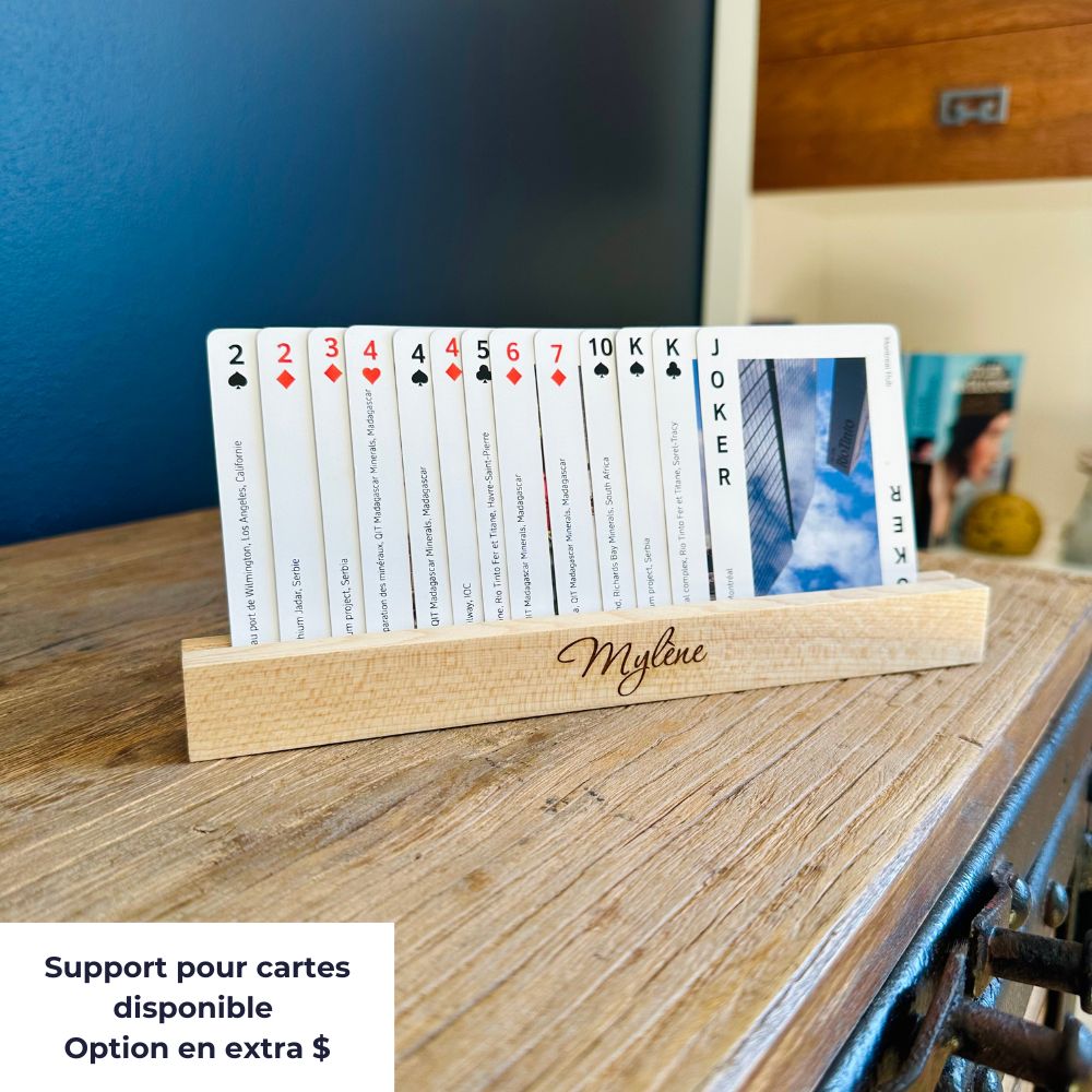 SUpport pour cartes - jeu de rummy