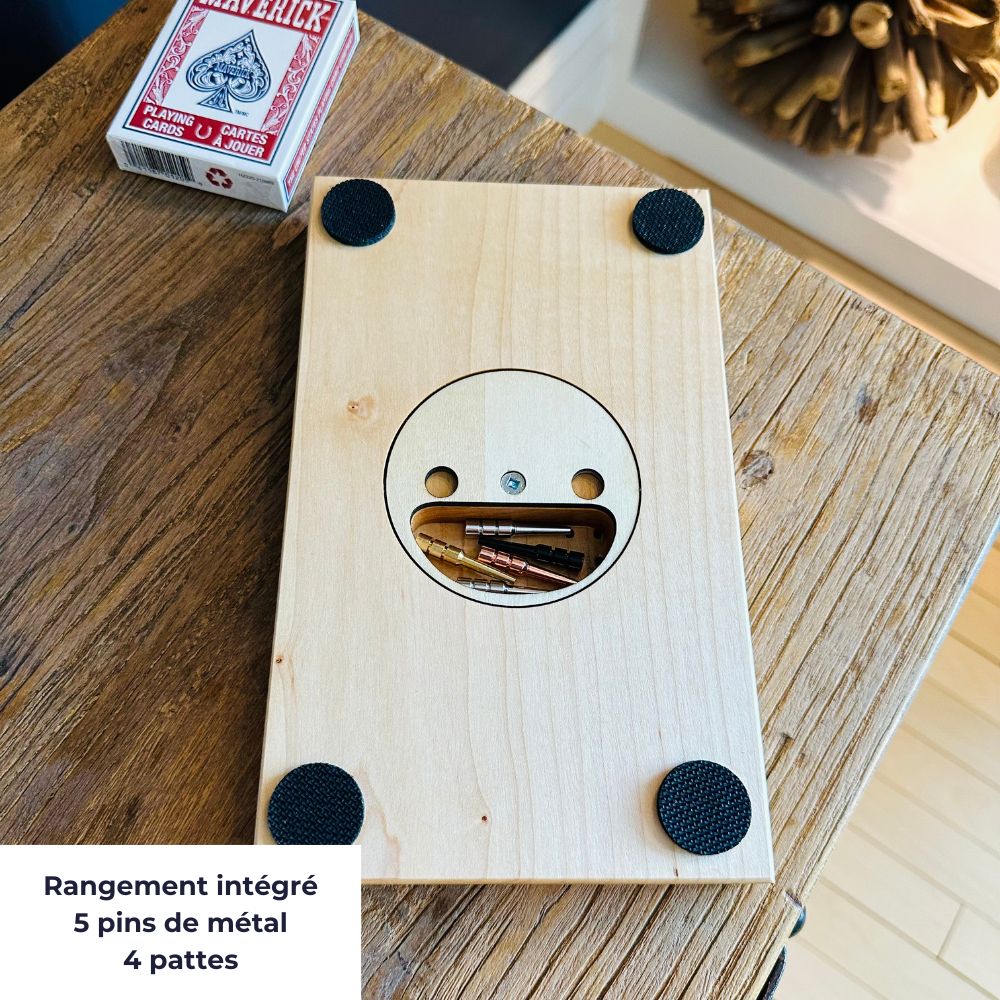 Jeu de rummy - jeu de table en bois- rangement intégré- BoisFrancK
