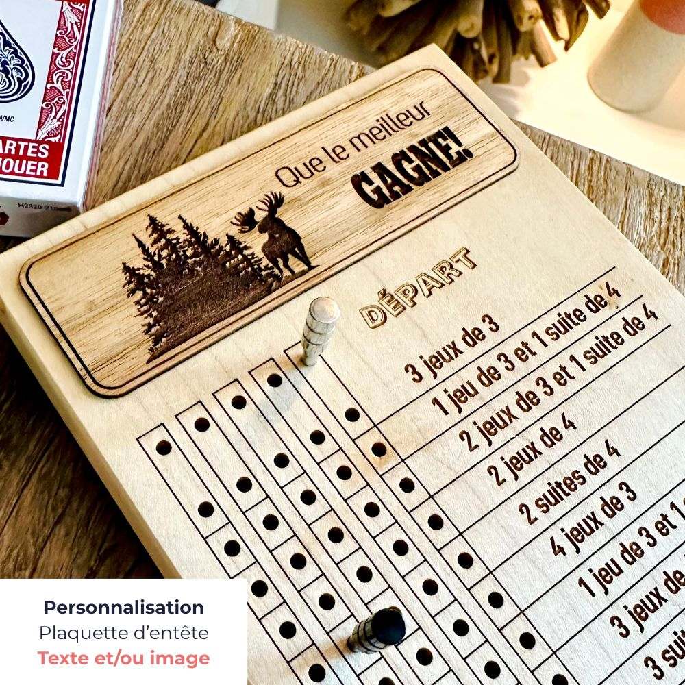 Jeu Frustration Rummy - entete personnalisable  - texte et image 