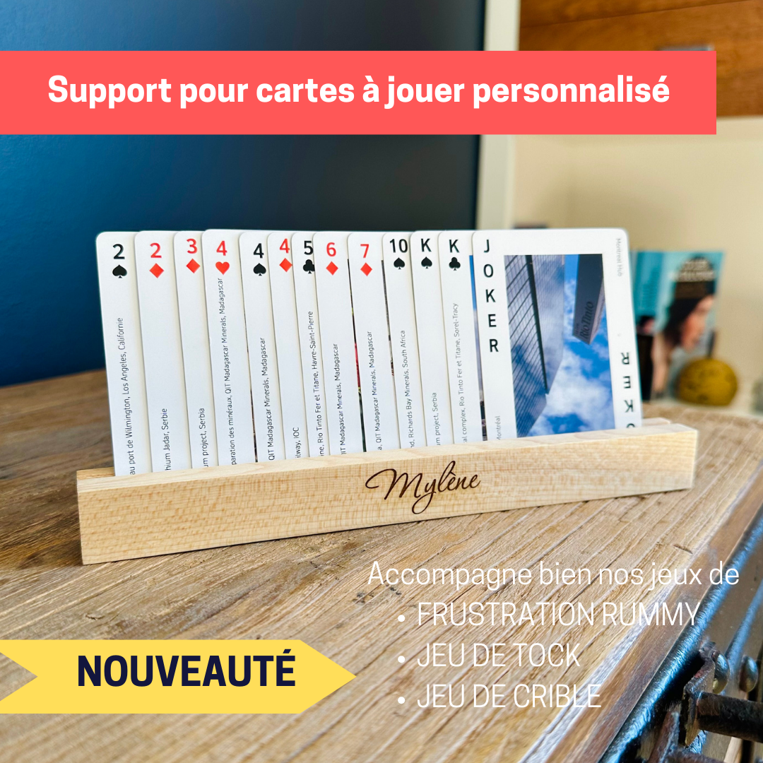 Support pour cartes à jouer personnalisé- BoisFrancK