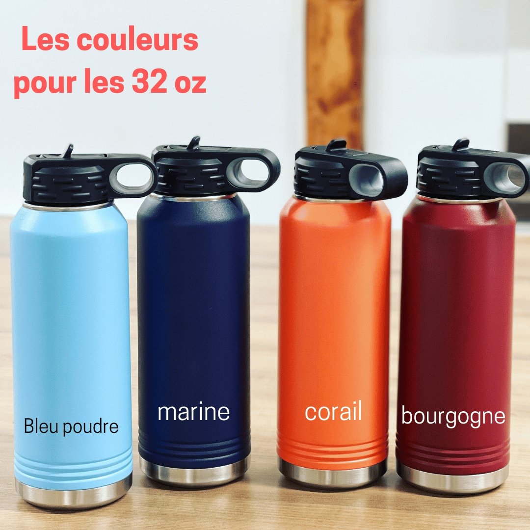 les couleurs de bouteilles thermos 32 oz-BoisFrancK