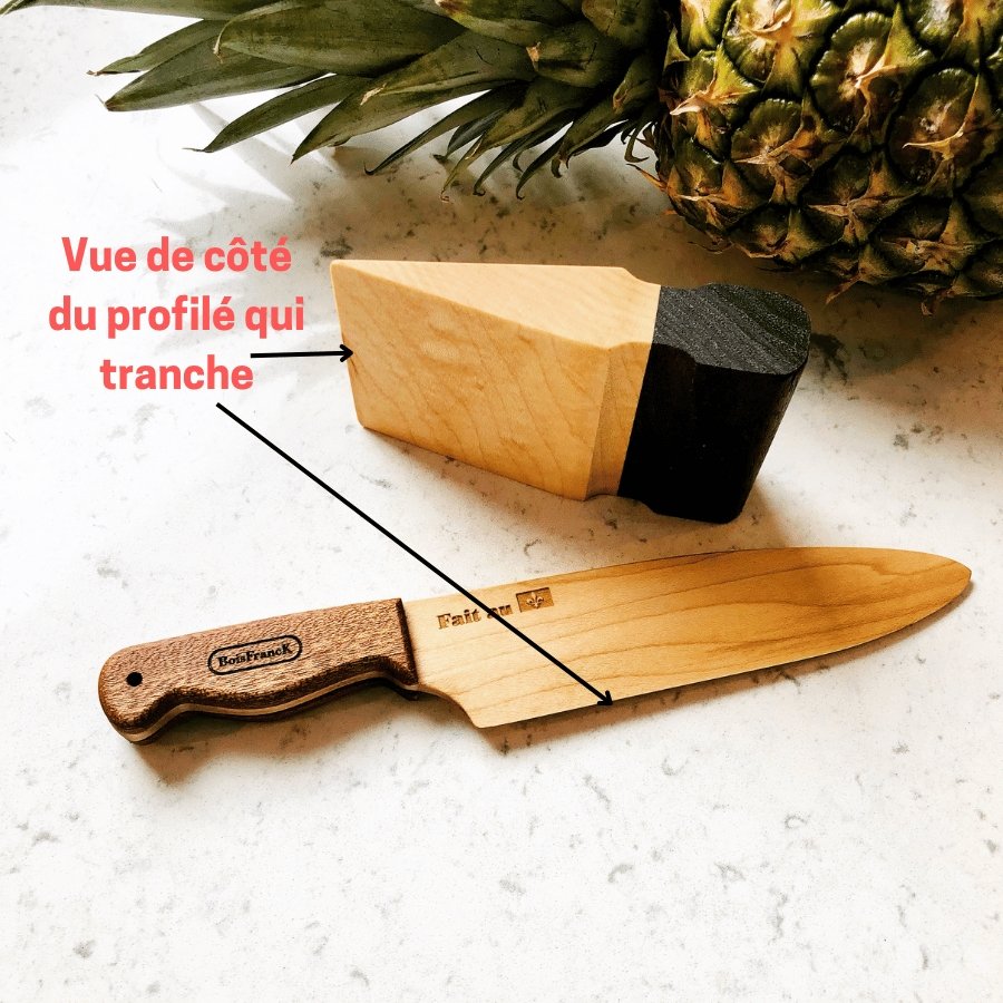 3 pièces de couteau en bois pour enfants, couteaux sûrs pour enfants de 2 à  8